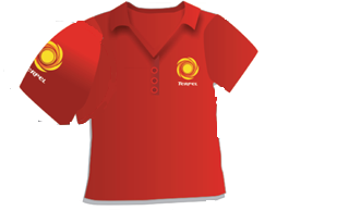 SWETER ROJO TERPEL-L    bordado en tetilla izquierda logo terpel sol