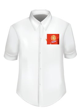 CAMISAS BLANCAS DAMAS-L confeccionadas en tela oxford, logo terpel sol