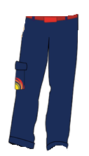 PANTALONES AZUL TERPEL DAMA-16 tela drill, bolsillos delanteros, traseros y lateral logo sol